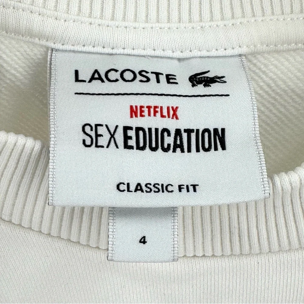 Lacoste Men's x Netflix Organic Cotton Fleece Print Sweatshirt FR Size 4 - Picture 4 of 12